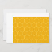 Bienentag, Thema des ersten Geburtstags, so süß zu Einladung (Rückseite)