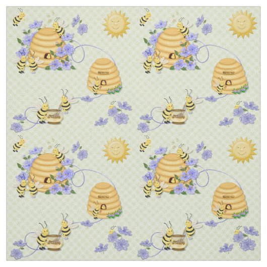 Bienentanz Blumengewebe 2 Stoff (Muster)