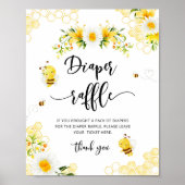 Bienentaucher-Baby-Duschzeichen Poster (Vorne)