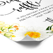 Bienentaucher-Baby-Duschzeichen Poster (Ecke)