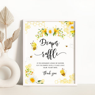 Bienentaucher-Baby-Duschzeichen Poster