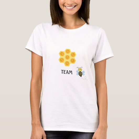 Bienenteam und Honeycomb T-Shirt (Vorderseite)