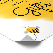Bienenthema Baby Duschbücher und Geschenke Untersc Poster (Ecke)