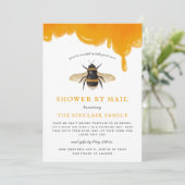 Bienenthema Babydusche per Post Einladung (Stehend Vorderseite)