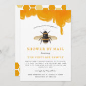 Bienenthema Babydusche per Post Einladung (Vorne/Hinten)