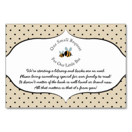 Bienenthema - Buchen Sie eine Babyduschkarte Tischnummer