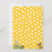 Bienenthema Dusche der Mommy to be baby Dusche Einladung (Rückseite)