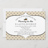 Bienenthema - Einladung zur Baby Dusche - Mami to (Vorderseite)