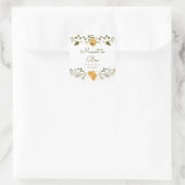 Bienenthema-Gastgeschenk Hochzeit/Geschenkaufklebe Quadratischer Aufkleber (Tasche)