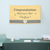 Bienenthema Honeycomb Gold & Gray Polka Dot Banner (Messeveranstaltung)