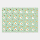 Bienenthema Niedlich Kids Wrapping Paper Geschenkpapier Set (Vorderseite)