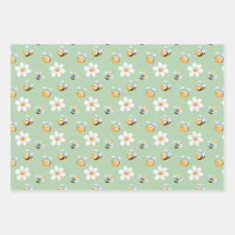 Bienenthema Niedlich Kids Wrapping Paper Geschenkpapier Set