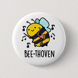 Bienenthoven Funny Music Bee Pun Button