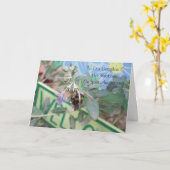 Bienentochter und Ehemann Personalisierter Geburts Karte (Gelbe Blume)