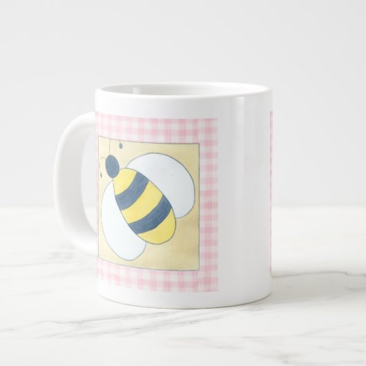 Bienentrio mit Blume Jumbo-Tasse (Vorderseite Links)