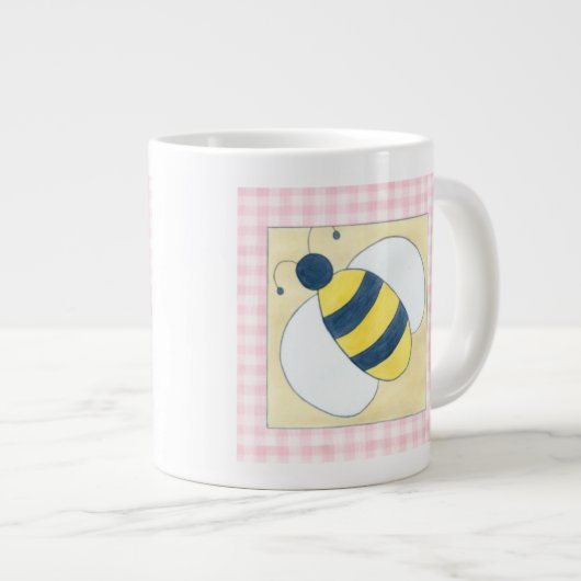 Bienentrio mit Blume Jumbo-Tasse (Vorderseite Rechts)