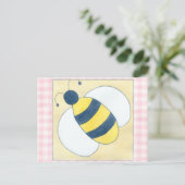 Bienentrio mit Blume Postkarte (Stehend Vorderseite)