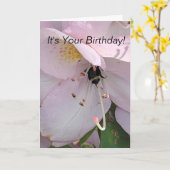 Bienenunterer Geburtstag Karte (Gelbe Blume)