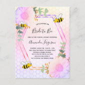 Bienenvölker-Brautparty Einladungspostkarte (Vorderseite)