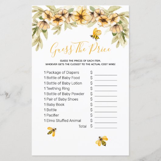 Bienenvölker schätzen das Preisspiel (Vorderseite)