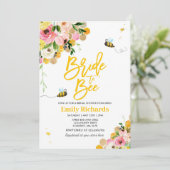 Bienenvölkerdusche Einladung zur Blumenbraut (Stehend Vorderseite)