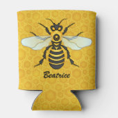 Bienenwabe Personalisiert Name Honeybee Hive Dosenkühler (Rückseite)