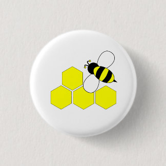 Bienenwaben-Biene Button