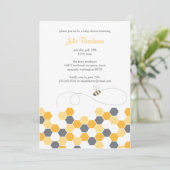 Bienenwaben-Dusche/Party Einladung (Stehend Vorderseite)