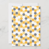 Bienenwaben-Dusche/Party Einladung (Rückseite)