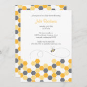 Bienenwaben-Dusche/Party Einladung (Vorne/Hinten)