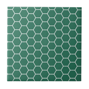 Bienenwaben-Hexagon-Muster Forest Greens Fliese