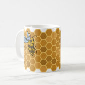 Bienenwaben-Hummel-Bienen Kaffeetasse (Vorderseite Links)