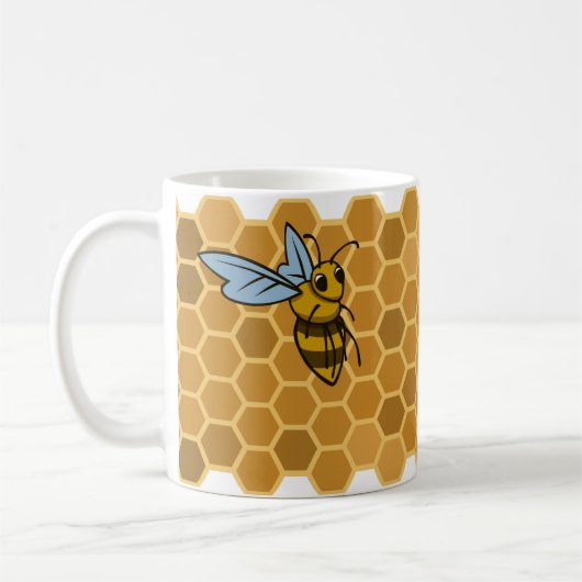 Bienenwaben-Hummel-Bienen Kaffeetasse (Links)