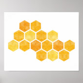 Bienenwabengelb Poster (Vorne)