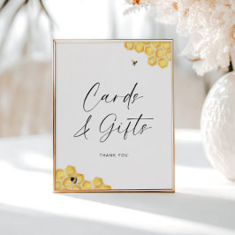 Bienenwabenkarte Brautparty Poster