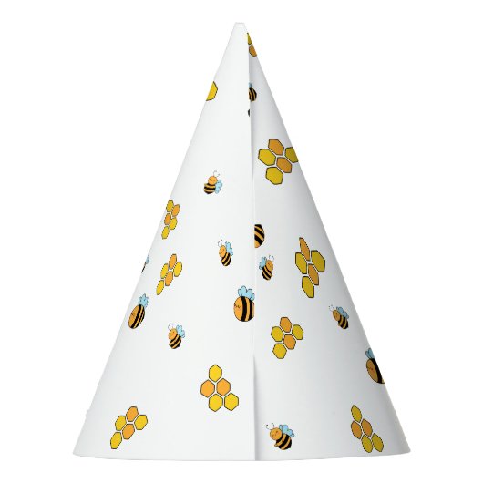 Bienenwabenkraub Gemustert Partyhütchen (Rückseite)
