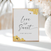 Bienenwabenkraube Brautparty Liebe ist süß Poster