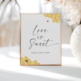 Bienenwabenkraube Brautparty Liebe ist süß Poster