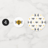 Bienenwabenkraut Gelbe Schwarze Kinder 4. Geburtst Konfetti (Vorderseiten)