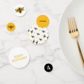 Bienenwabenkraut Gelbe Schwarze Kinder 4. Geburtst Konfetti (Gruppe)