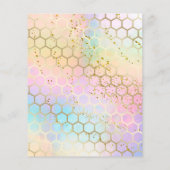 Bienenwabenpastellfarben Flyer (Hinten)