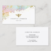 Bienenwabenpastellfarben Visitenkarte (Vorne/Hinten)