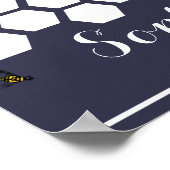 Bienenwabenunterschrift Hochzeitstorbuch Poster (Ecke)