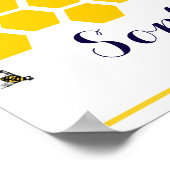 Bienenwabenunterschrift Hochzeitstorbuch Poster (Ecke)