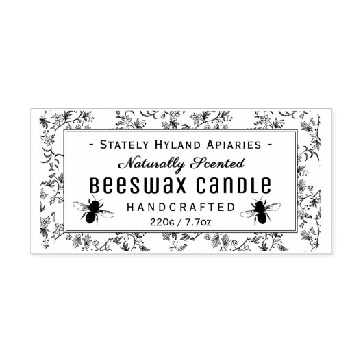 Bienenwachs Blütenhandgefertigte Kerze abgerundete Gummistempel (Prägung)