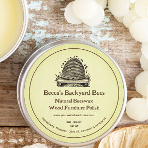 Bienenwachs Holzmöbel Polnische Etiketten Runder Aufkleber