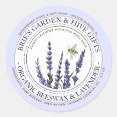 Bienenwachs-Lavendel-Mücke Repellant Lotion Bar Runder Aufkleber (Vorderseite)