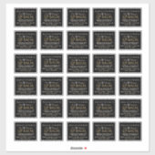 Bienenwachs Lip Balm Labels 2,125" x 1,75" Schwarz (Blatt)