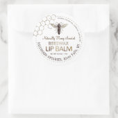 Bienenwachs-Lippen-Bärenklemme Runder Aufkleber (Tasche)