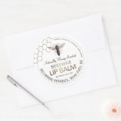 Bienenwachs-Lippen-Bärenklemme Runder Aufkleber (Umschlag)